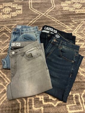 Boys Lazer jeans. 4 pack — Light Blue, Gray, Dark Blue, Black